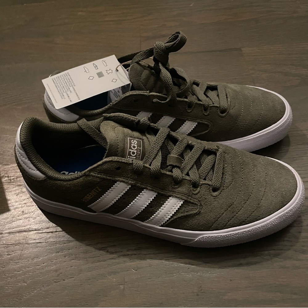 adidas busenitz vulc - olive green/white